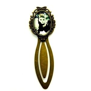 Audrey Hepburn Antique Style Metal Bookmark, NWT, Handmade